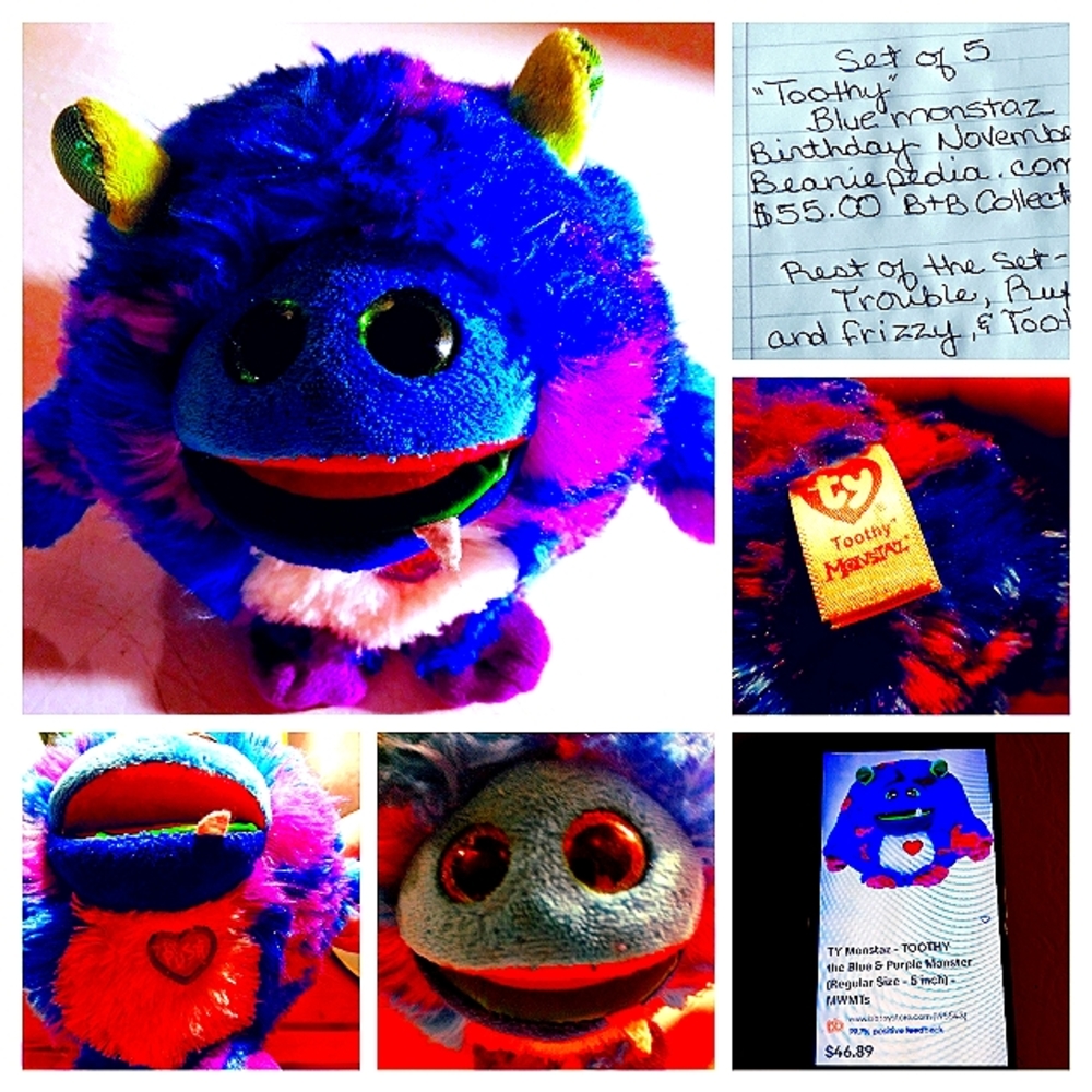 Beanie Baby Toothy. From the Monsters group of Beanie Babies.